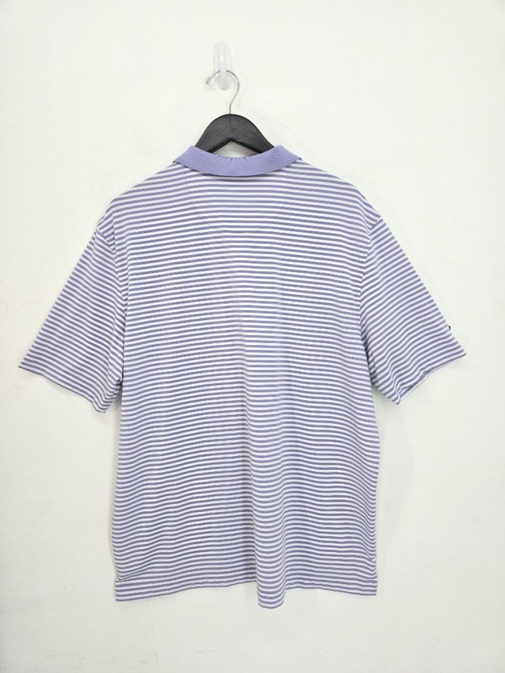 UNtuckit Periwinkle Blue White Pinstriped Golf Polo Shirt Men Size XXL - Picture 4 of 6